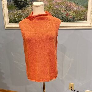 Eileen Fisher Vibrant Orange Knit Top